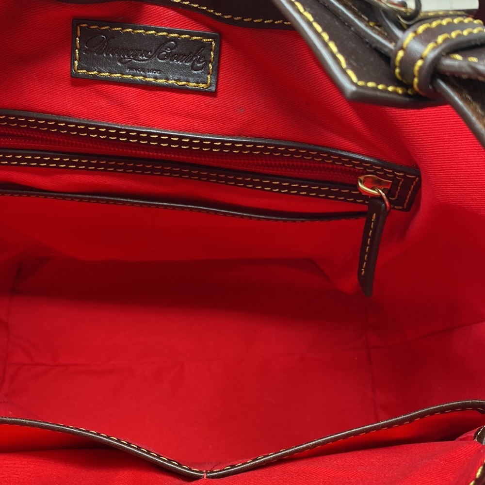❤️Dooney & Bourke Red Croc Embossed Leather Hobo Bag. - Picture 9 of 13